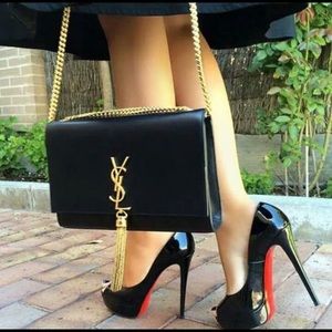 ysl Kate Tassel Calfskin Leather Clutch Bag